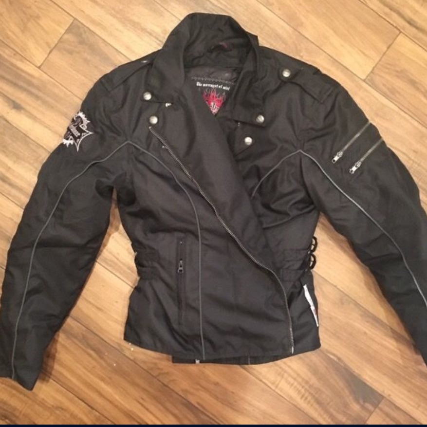 Black Fieldsheer Motorcycle Jacket Size Small